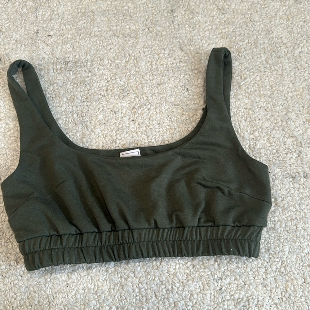 Olive green half shirt